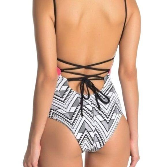 Maaji Womens Colorblock Reversible One-Piece Swimsuit Large - Picture 8 of 8